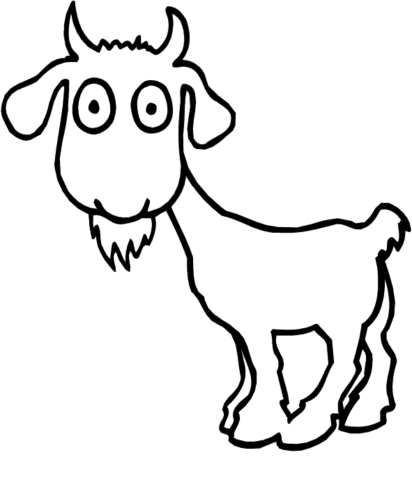 planse desene de colorat capra